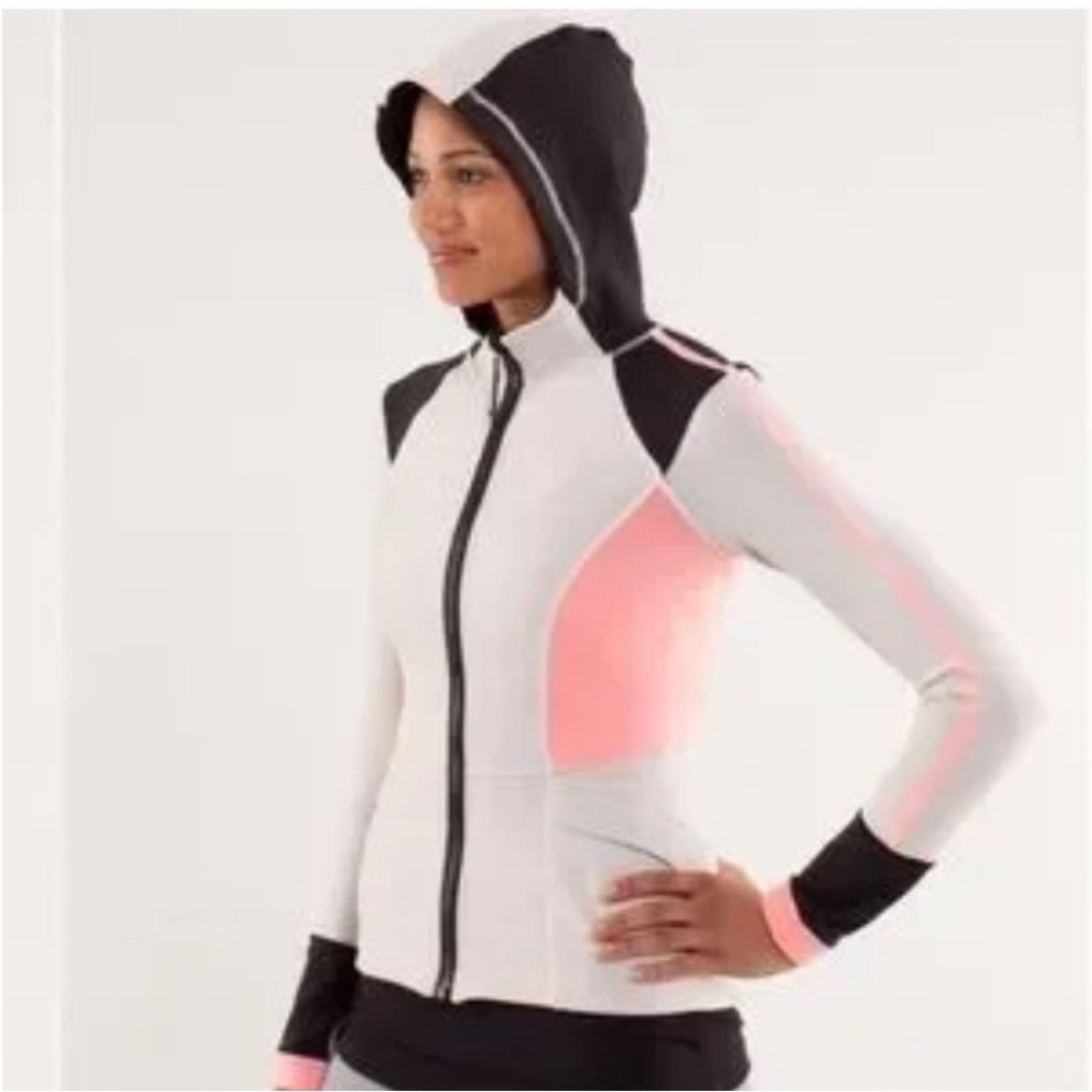Lululemon Studio Surf Dune Black Bleached Coral Hooded Jacket